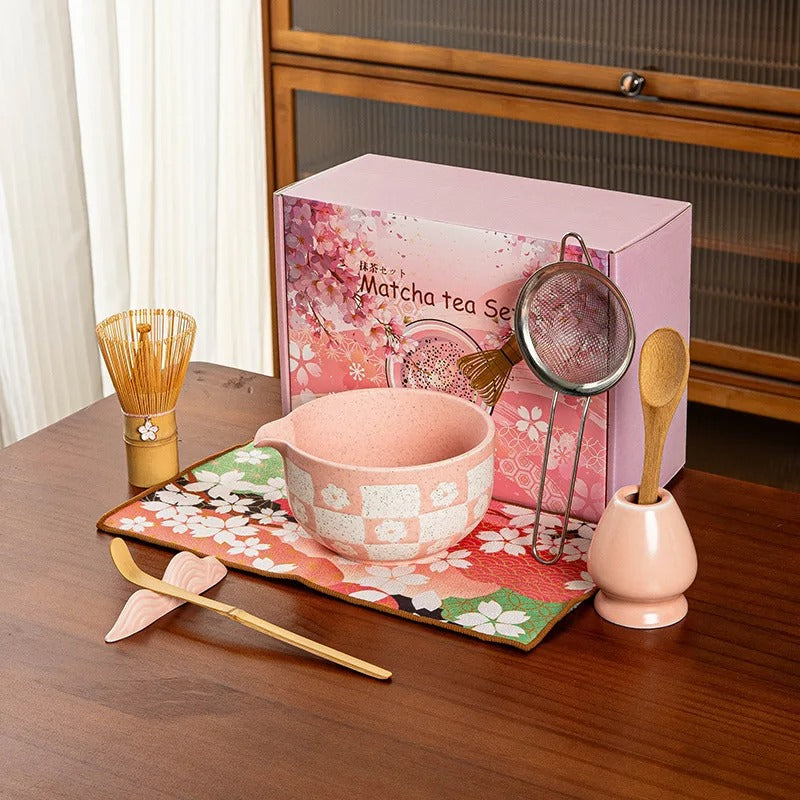 Pink Matcha Blossom Set